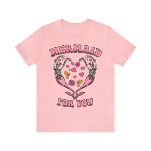 Unisex Mermaid For You Tee - Pink Print