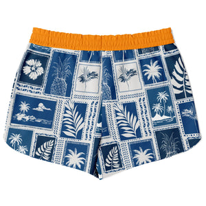 Holo Holo Shorts - Pineapple Breeze (Blue/Orange)