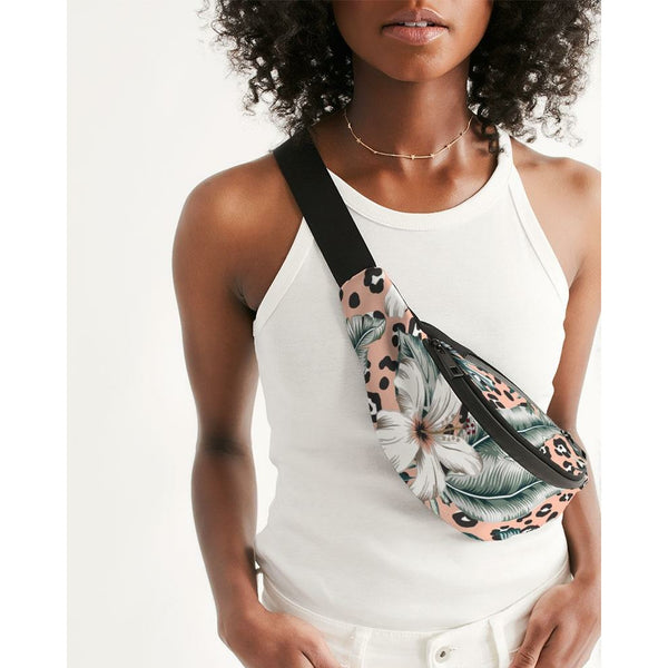 "Pink Panther x White Hibiscus" Crossbody Sling