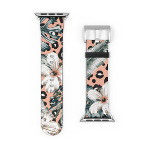 "Pink Panther x White Hibiscus" Watch Band