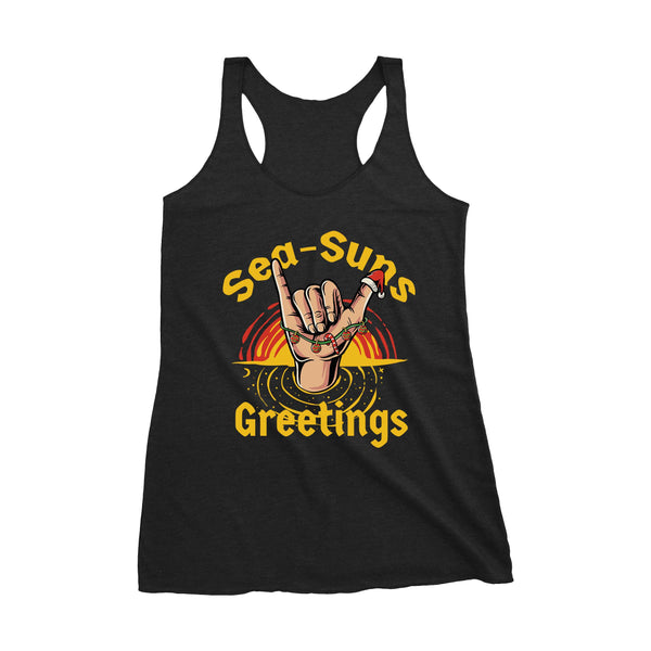 Sea-Suns Greetings Racerback Tank