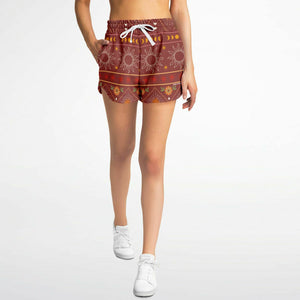 Mandala Flowers And Fire  Athletic Loose Shorts - AOP