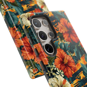 Phone Case - Tiger Strip Floral