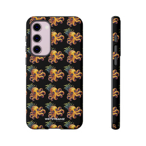 Phone Case - Pineapple Octopus Pattern - Black Ground