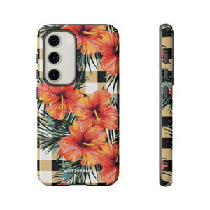 Phone Case - Hibiscus Plaid