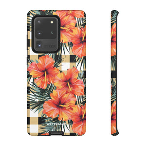 Phone Case - Hibiscus Plaid