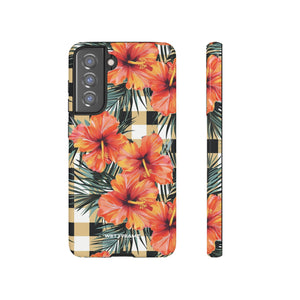 Phone Case - Hibiscus Plaid