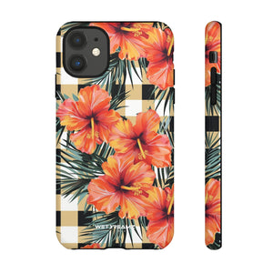 Phone Case - Hibiscus Plaid