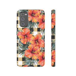 Phone Case - Hibiscus Plaid