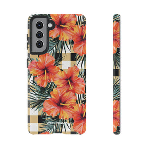 Phone Case - Hibiscus Plaid