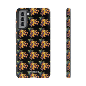 Phone Case - Pineapple Octopus Pattern - Black Ground