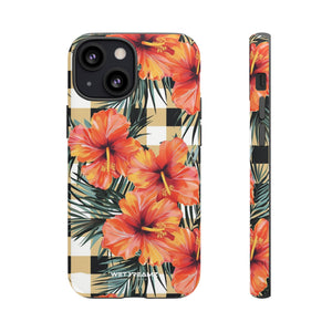 Phone Case - Hibiscus Plaid