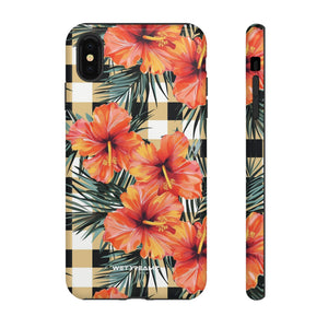 Phone Case - Hibiscus Plaid