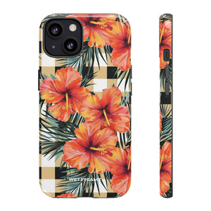 Phone Case - Hibiscus Plaid