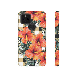 Phone Case - Hibiscus Plaid