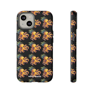 Phone Case - Pineapple Octopus Pattern - Black Ground