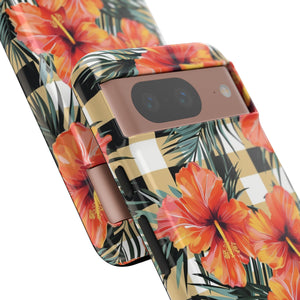 Phone Case - Hibiscus Plaid