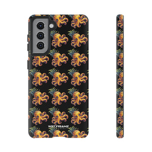 Phone Case - Pineapple Octopus Pattern - Black Ground