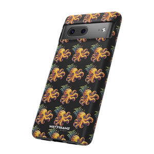 Phone Case - Pineapple Octopus Pattern - Black Ground