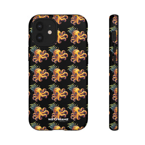 Phone Case - Pineapple Octopus Pattern - Black Ground