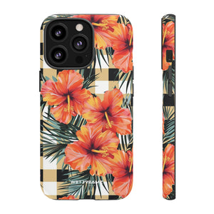 Phone Case - Hibiscus Plaid