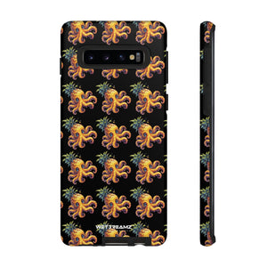 Phone Case - Pineapple Octopus Pattern - Black Ground