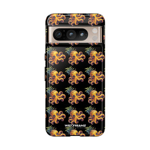 Phone Case - Pineapple Octopus Pattern - Black Ground