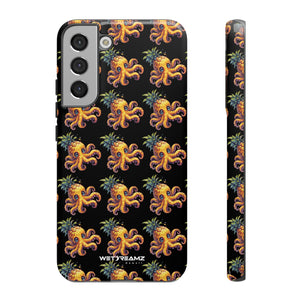 Phone Case - Pineapple Octopus Pattern - Black Ground