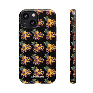 Phone Case - Pineapple Octopus Pattern - Black Ground