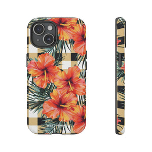 Phone Case - Hibiscus Plaid