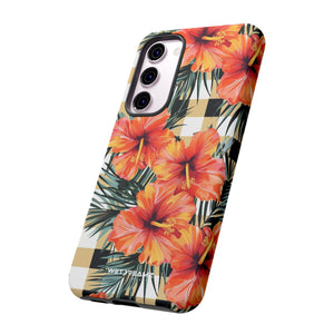 Phone Case - Hibiscus Plaid