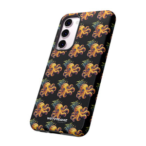 Phone Case - Pineapple Octopus Pattern - Black Ground