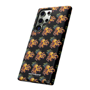 Phone Case - Pineapple Octopus Pattern - Black Ground