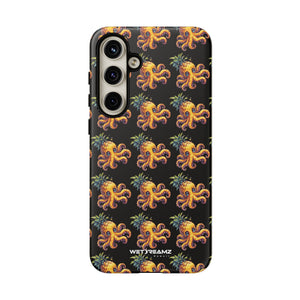 Phone Case - Pineapple Octopus Pattern - Black Ground