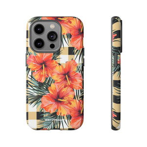 Phone Case - Hibiscus Plaid