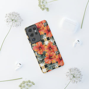 Phone Case - Hibiscus Plaid