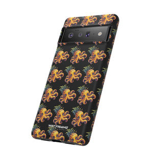 Phone Case - Pineapple Octopus Pattern - Black Ground