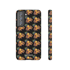 Phone Case - Pineapple Octopus Pattern - Black Ground