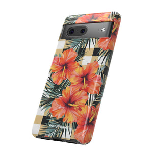 Phone Case - Hibiscus Plaid