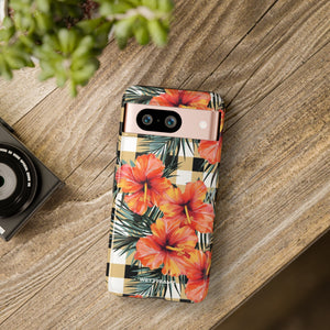 Phone Case - Hibiscus Plaid