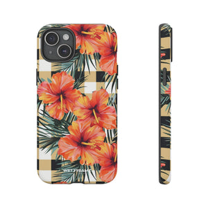 Phone Case - Hibiscus Plaid