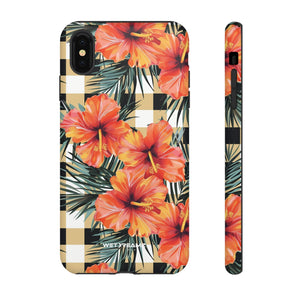 Phone Case - Hibiscus Plaid