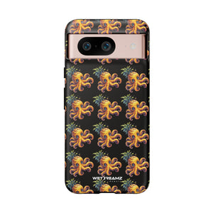 Phone Case - Pineapple Octopus Pattern - Black Ground