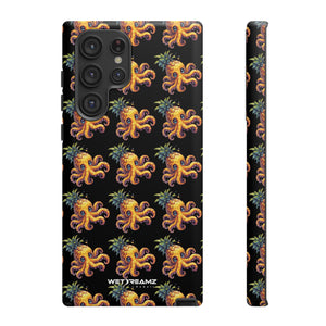 Phone Case - Pineapple Octopus Pattern - Black Ground