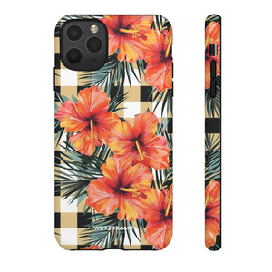 Phone Case - Hibiscus Plaid