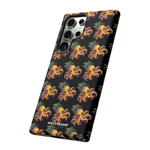 Phone Case - Pineapple Octopus Pattern - Black Ground