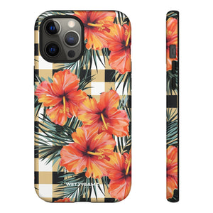 Phone Case - Hibiscus Plaid