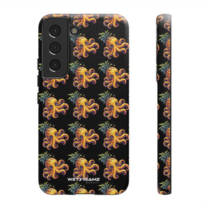 Phone Case - Pineapple Octopus Pattern - Black Ground