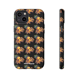 Phone Case - Pineapple Octopus Pattern - Black Ground