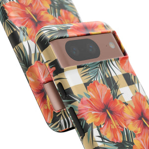 Phone Case - Hibiscus Plaid